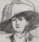 Girl with Round Hat